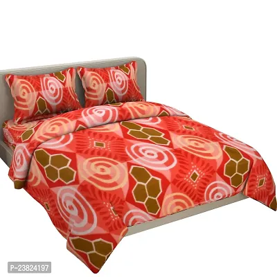 Comfortable Wool Printed Double Bedsheet with Pillow Covers-thumb0