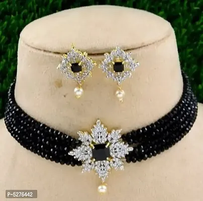 Trendy Alloy Choker with Earring for Women