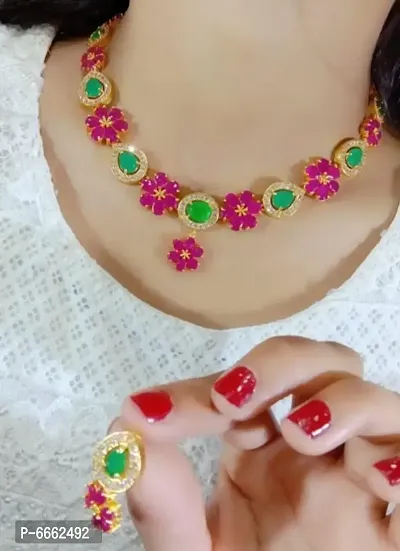 princess and colorful neckless jewellery set