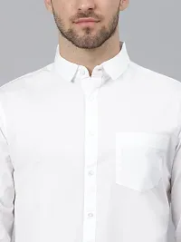 Trendy Cotton Blend Shirt White-thumb2