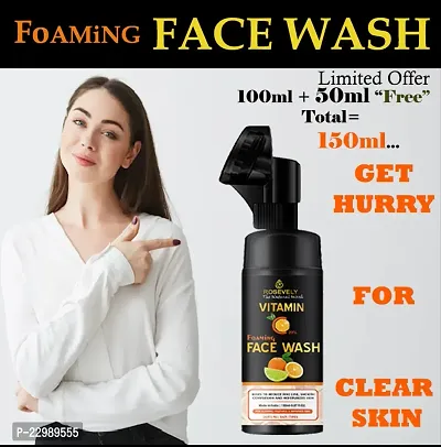 Natural Vitamin C Foaming For Pimple Prone  Oily Skin - No Parables, Sulphate, Silicones Face wash