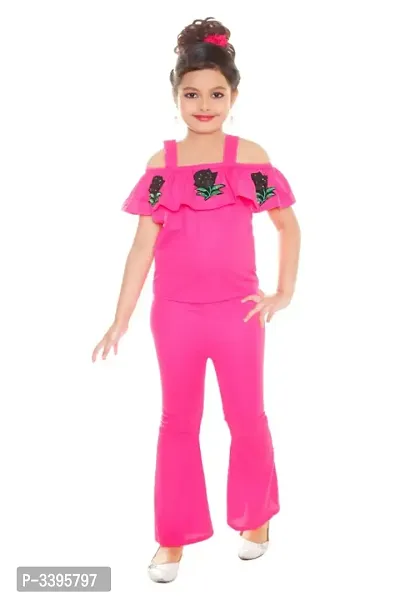 SELF DESIGN GIRLS JUMPSUIT-thumb0