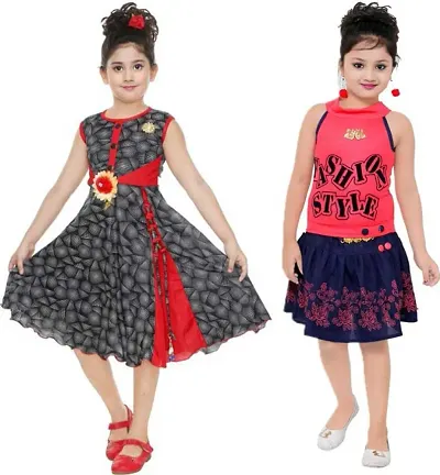 Girls Midi/Knee Length Party Dress