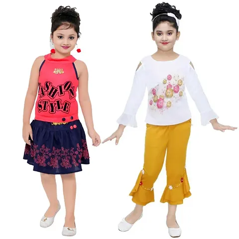 Pack Of 2 Girls Jumpsuit  Frock