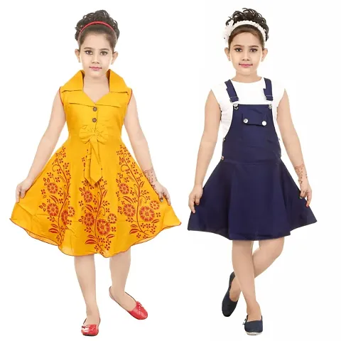 Dailywear Cotton Blend Dress Combo for Girls