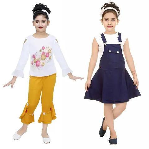 Dailywear Cotton Blend Dress Combo for Girls
