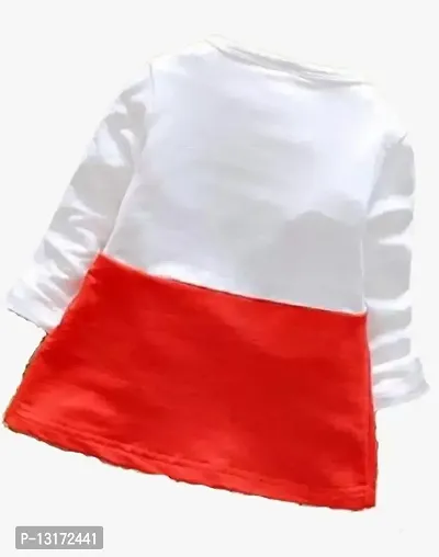 Girls Midi/Knee Length Party Dress  (Red, Full Sleeve)-thumb2
