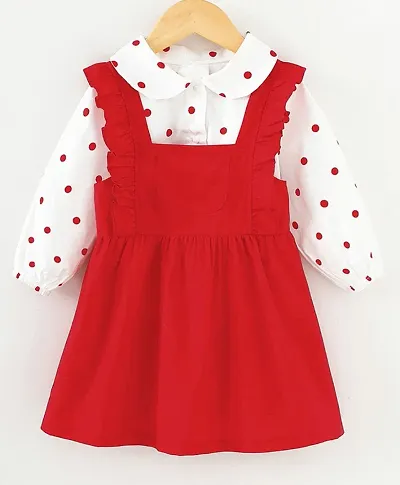 Polka Dot Print Cotton Blend Dress