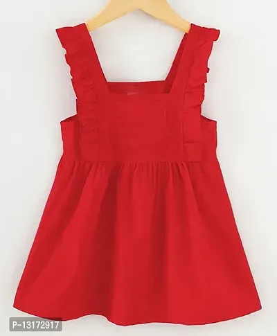 Girls Midi/Knee Length Party Dress  (Red, Full Sleeve)-thumb5