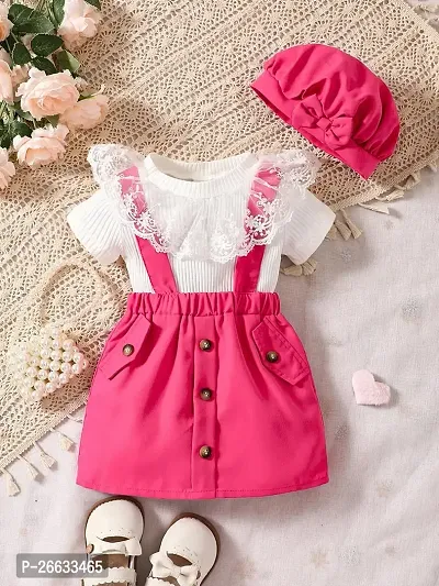 Classic Crepe Solid Jumpsuits for Kids Girls