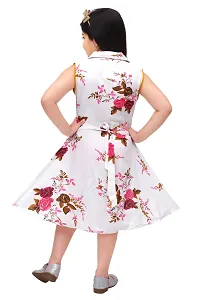 Classic Rayon Printed Dresses for Kid Girls-thumb2