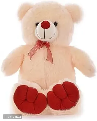 Stylish Teddy Bear 60 Cm Standing Simple Butter, Soft Toys, Sweet Expression, Red Color Teddy Bear For Unisex