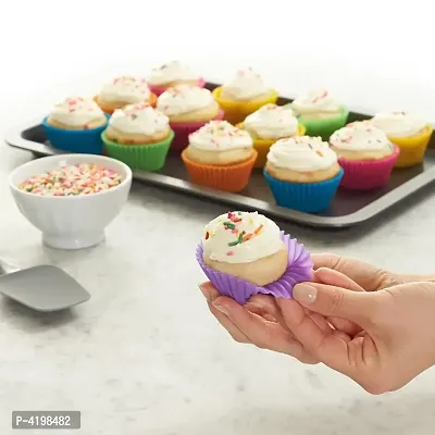 Combo Of 8 Pieces Measuring Cups  Spoon  6 Pieces Of Cupcake Mould-thumb2