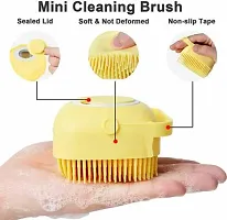 1pc Silicone  Soft Bath Body Brush scrubber with Shampoo Dispenser-thumb3