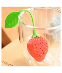 Red Strawberry Shape Silicone Herbal Green Tea Infuser Filter Strainer set -2-thumb1