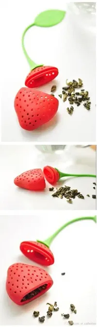 Red Strawberry Shape Silicone Herbal Green Tea Infuser Filter Strainer set -2-thumb3