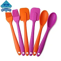 SNR 3 pcs/set Batter Spatula Set Silicone 1pc Spatula Scraper+1pc Brush+1pc Spoon Cake-thumb2