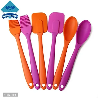 SNR 3 pcs/set Batter Spatula Set Silicone 1pc Spatula Scraper+1pc Brush+1pc Spoon Cake-thumb3