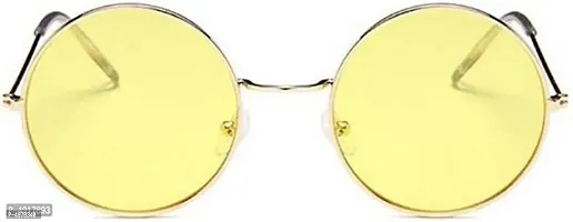 Yellow Round Sunglasses 1 pc-thumb0