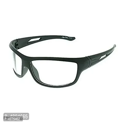 WHITE Mens UV Protection Wrap Around Night Drive Sunglasses-thumb0