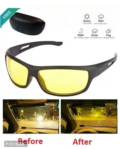 Night Vision Super Clear Glasses For Bike & Car Perfect Night Driving Goggles-thumb0