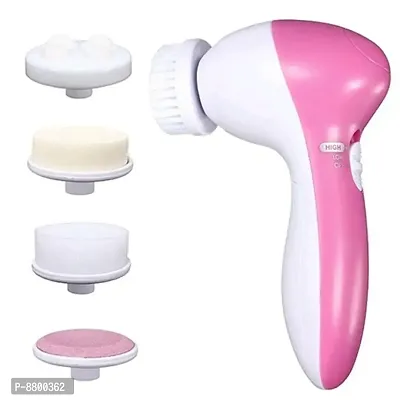 SNR 1PCS  Beauty Care 5-In-1 Smoothing Battery Powered Body and Facial Massager for Face, Eyes, White-thumb0