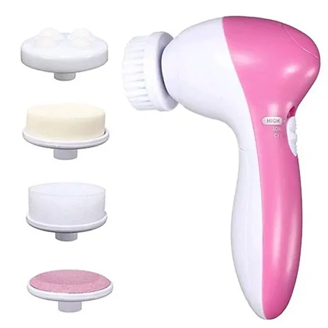 SNR 1PCS  Beauty Care 5-In-1 Smoothing Battery Powered Body and Facial Massager for Face, Eyes, White