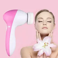 SNR 1PCS  Beauty Care 5-In-1 Smoothing Battery Powered Body and Facial Massager for Face, Eyes, White-thumb1