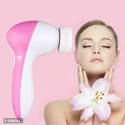 SNR 1PCS  Beauty Care 5-In-1 Smoothing Battery Powered Body and Facial Massager for Face, Eyes, White-thumb2