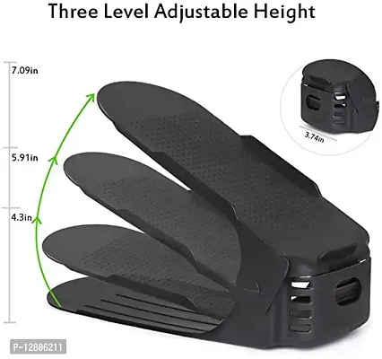 4PCShoe Holder Plastic Double Deck Space Saving Rack Stand-thumb0