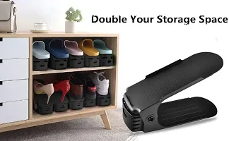 4PCShoe Holder Plastic Double Deck Space Saving Rack Stand-thumb3