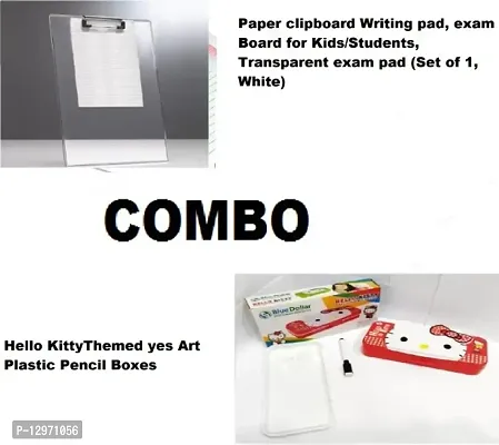 BUY1pcs Hello Kitty Pencil Box ( Multicolor ) GET FREE 1pcs Transparent Writing Pad