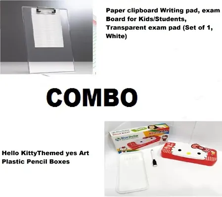 BUY1pcs Hello Kitty Pencil Box ( Multicolor ) GET FREE 1pcs Transparent Writing Pad