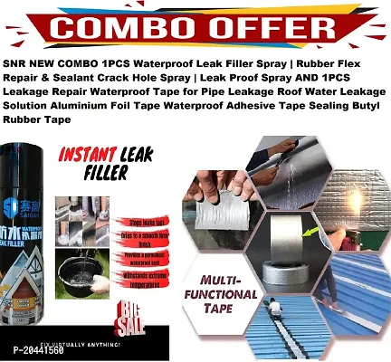 COMBO OFFER 1PCS Waterproof Leak Filler Rubber Flex  Spray and 1PCS Leakage Repair Waterproof Tape-thumb0