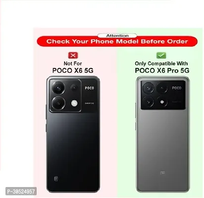 Coverblack Hybrid Tpu Artificial Leather,Silicon Flip Cover For Poco X6Pro 5GVintage Starry Black-thumb3