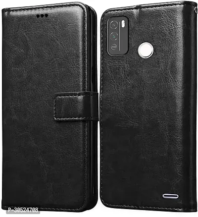 Coverblack Matte Finish Artificial Leather,Silicon Flip Cover For Micromax In 1BE7533Vintage Starry Black-thumb2