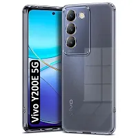 Coverblack Soft Rubber Back Cover For Vivo V2336 , Vivo Y200E 5GTransparent-thumb1