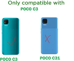 Modern Dual Protection Rubber Back Cover For Poco Mzb07Rlin , Poco C3  Totu-thumb3