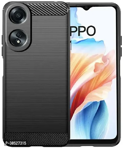 Classy Dual Protection Rubber Back Cover For Oppo A18-thumb0