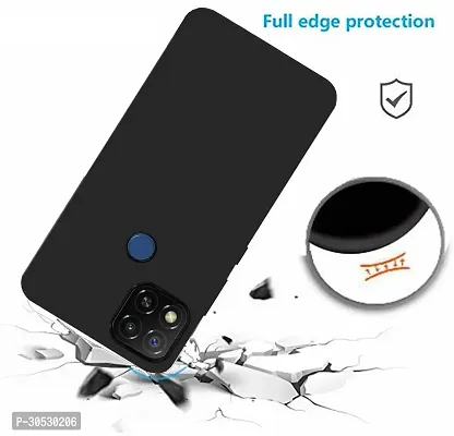 Coverblack Flexible Rubber Back Cover For Realme C31Black-thumb5