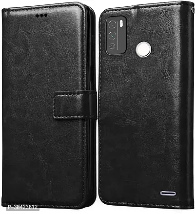 Coverblack Matte Finish Artificial Leather,Silicon Flip Cover For Micromax In 1BE7533Vintage Starry Black-thumb2