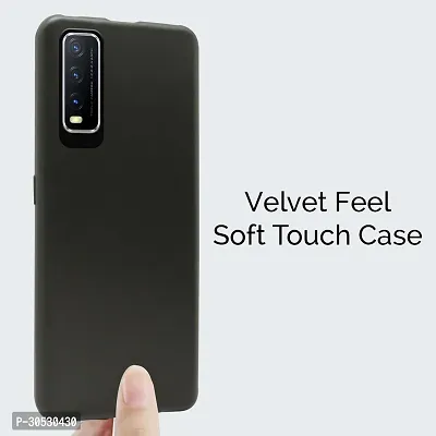 Coverblack Flexible Rubber Back Cover For Vivo Y20GBlack-thumb4