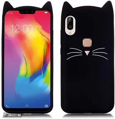 Modern Dual Protection Rubber Back Cover For Vivo V9 ProDark Black-thumb0