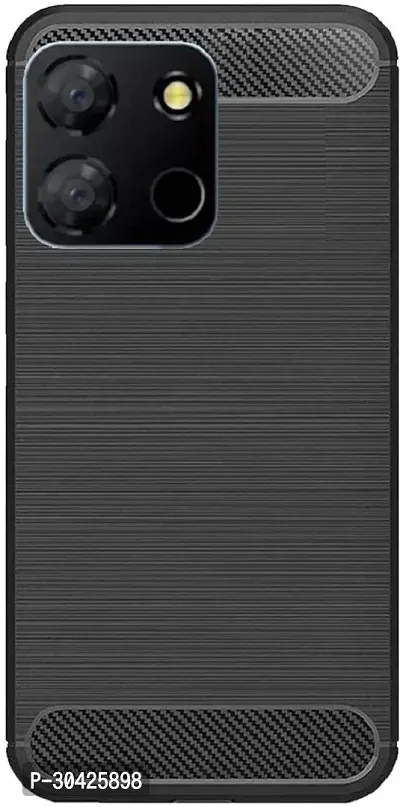 Coverblack Dual Protection Rubber Back Cover For Itel A662Lm , Itel_A60SBlack-thumb0