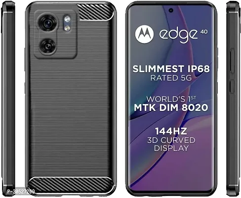 Classy Dual Protection Silicon Back Cover For Motorola Moto Edge 40-thumb0