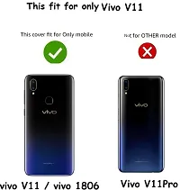 Coverblack Flexible Rubber Back Cover For Vivo 1806 , Vivo_V11Multicolor-thumb1