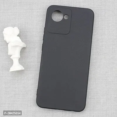 Coverblack Shock Proof Rubber Back Cover For Realme C30Black-thumb3