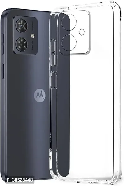 Coverblack Grip Case Rubber Back Cover For Motorola G54 5GTransparent-thumb0