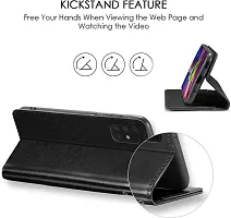 Coverblack Grip Case Artificial Leather,Rubber Flip Cover For Realme C30Venom Black-thumb4