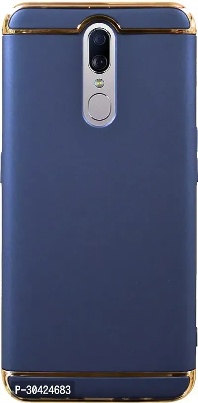 Modern Grip Case Plastic Back Cover For Oppo F11Navy Blue-thumb2